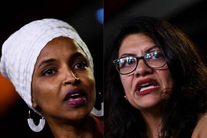 La congresistas demócratas Ilhan Omar y Rashida Tlaib.