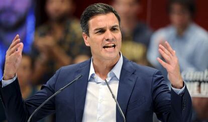 Pedro Sánchez en un acto en Avilés a mediados de noviembre.
