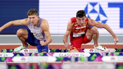 Llopis, a la derecha, en la semifinal.