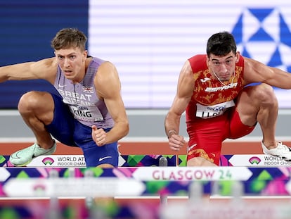 Llopis, a la derecha, en la semifinal.