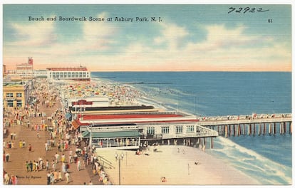 Una postal antigua de Asbury Park.