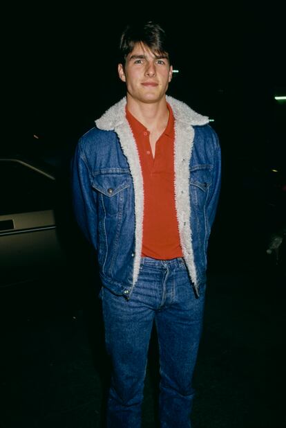 Tom Cruise, en vaqueros, en 1980.