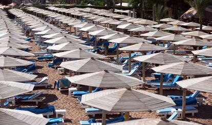 Una playa de Sharm el Sheij, este martes.