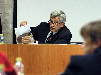 José Ignacio Nicolás, durante su comparecencia en la comisión de investigación del incendio de Guadalajara.