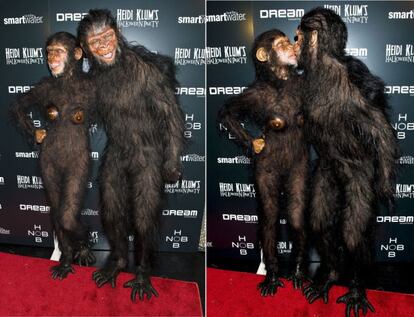 Pocos días después repitió fiesta, que no modelo, en Nueva York. 2011 fue el último año en que se pudo ver a la modelo acompañada de su entonces marido, el cantante Seal. Ambos llevaron disfraces a juego, y se convirtieron en una pareja de chimpancés.