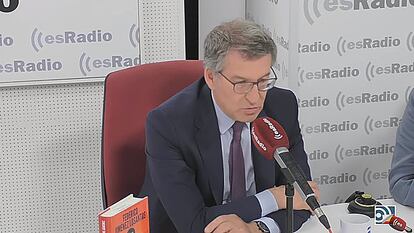 El líder del PP, Alberto Núñez Feijóo, en una entrevista este jueves en esRadio.