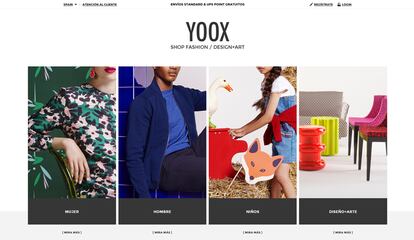 Imagen de la nueva web de YOOX.