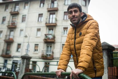 Unai Ugarte, el viernes en la campa de Basarrate (Bilbao).