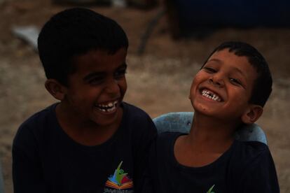 Children in the Bedouin village of Makhul, in southern Israel.