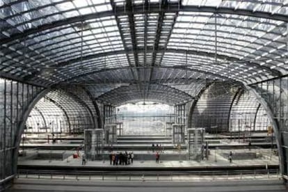 Vista de la nueva estación de Berlín.