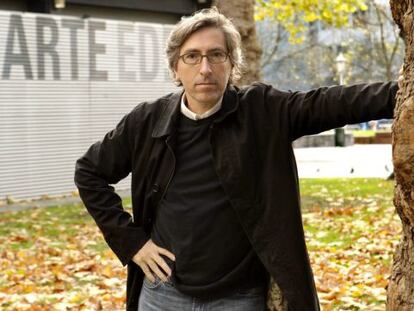 El cineasta David Trueba, esta mañana en Bilbao.