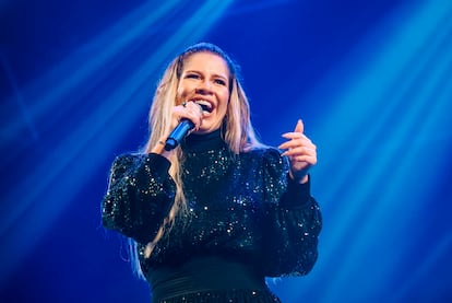 Marília Mendonça durante sho em São José dos Campos, no dia 25 de setembro.