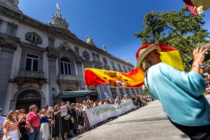 Concentración de jueces y fiscales ante el Tribunal Supremo por la propuesta de la nueva reforma fiscal.