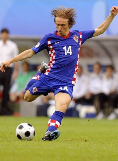 Modric, durante el Alemania-Croacia.