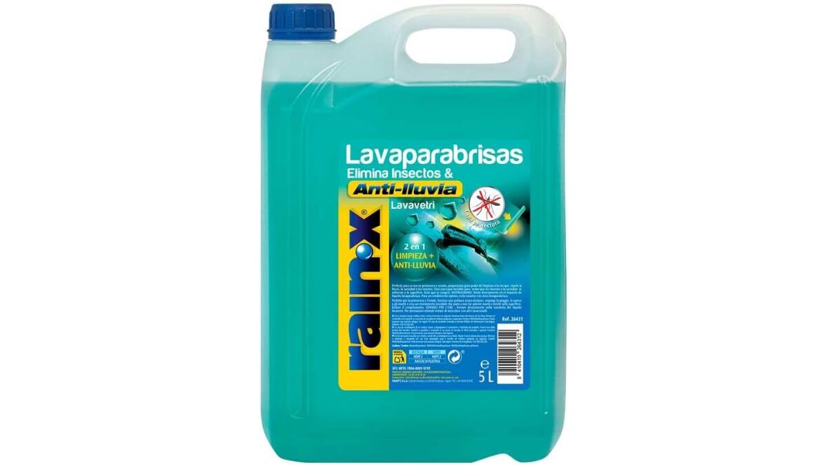 Líquido limpiaparabrisas.