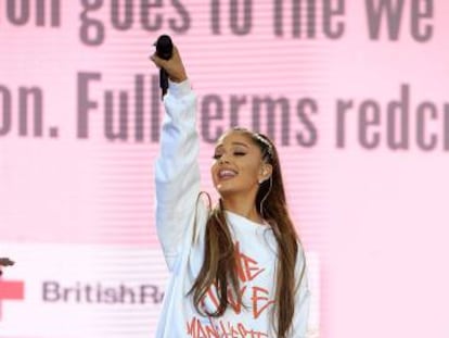 Ariana Grande al concert benèfic després de l'atemptat de Manchester.