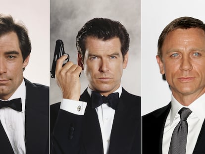 Timothy Dalton, Pierce Brosnan and Daniel Craig