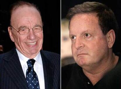 Los magnates Rupert Murdoch y Ron Burkle.
