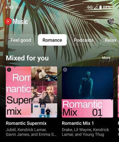 Nuevas opciones en YouTube Music