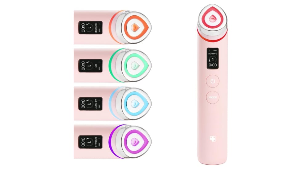 Masajeador facial Age-R Booster Pro Pink Medicube. 