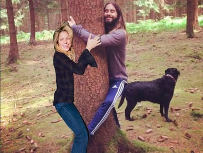 Jared Leto fue el primero en abrazar árboles. Esta imagen en 2014 del actor rapidamente se convirtió en 'meme'.