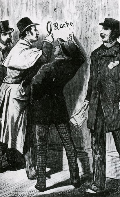 El primer dibujo de Holmes fue realizado por David Henry Friston en el Anuario de Navidad de Beeton en 1887.