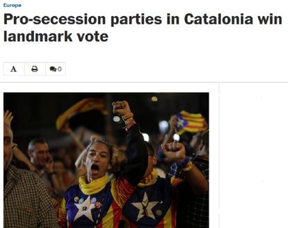 Els partits favorables a la secessió de Catalunya guanyen una votació històrica.