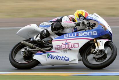 Maverick Viñales, durante la carrera en Le Mans.