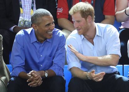Barack Obama y el pr&iacute;ncipe Enrique en los Juegos Invictus el pasado septiembre en Toronto, Canad&aacute;. 