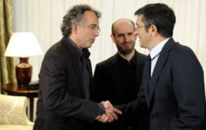Reunión de Patxi López con Gesto por la Paz.