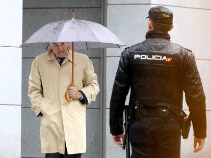 El extesorero del PP, Luis Bárcenas, llega a la Audiencia Nacional, en una imagen de archivo.