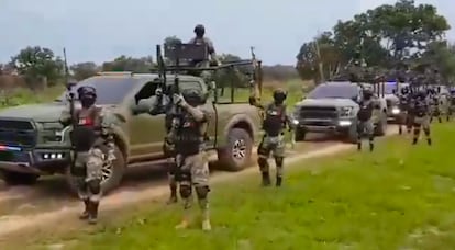 Captura de un vídeo atribuido este año al Cartel Jalisco Nueva Generación.