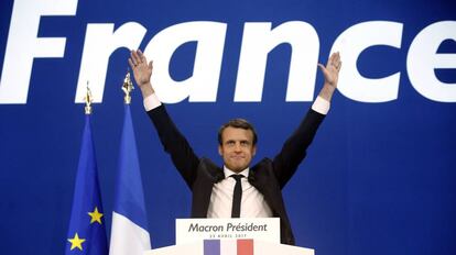 Emmanuel Macron el domingo pasado en Par&iacute;s.