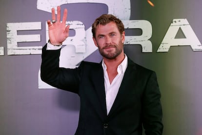 Australian actor Chris Hemsworth at the premiere of 'Tyler Rake 2' on June 7.