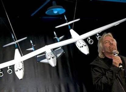 Richard Branson, en la presentación de la aeronave.
