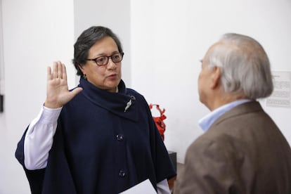 Amelia Pérez toma protesta como presidenta de la Sociedad de Activos Especiales, en diciembre de 2024. 