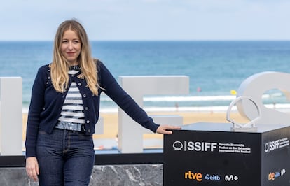 La directora y guionista Pilar Palomero, en la presentación el domingo de 'Los destellos'.