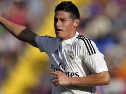 James, del Madrid, en el partido contra el Levante, 