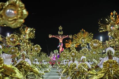 Desfile da Mangueira no Carnaval do Rio.