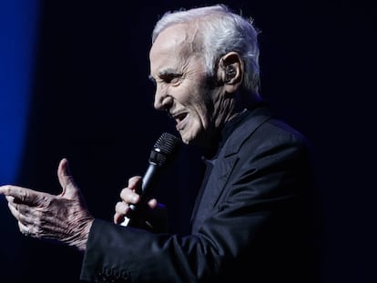 Charles Aznavour, durante uno de sus últimos conciertos.