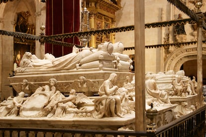 El sepulcro de los Reyes Católicos en la Capilla Real, en Granada.