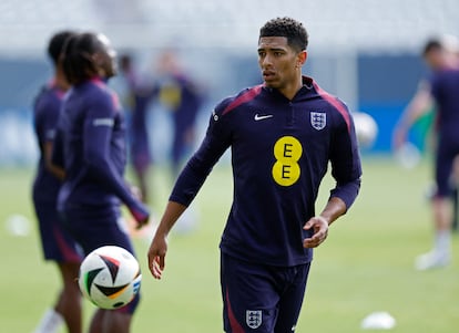 Jude Bellingham, durante un entrenamiento con la selección inglesa en Jena (Alemania), el pasado 11 de junio.