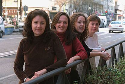 De izquierda a derecha, lourdes Rubio, Cristina Rivero, Leyre Rodríguez y Elima López Triguero, el pasado viernes en Madrid.