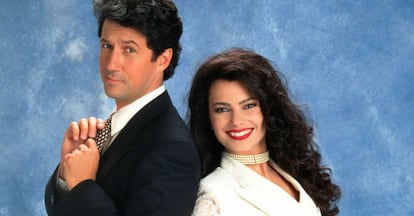 Fran Drescher y Charles Shaughnessy, en la serie.