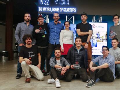 Componentes de los equipos Thealfredolambdas, VoiceTeam y LSTM, finalistas del hackatón StartMeApp 2019.