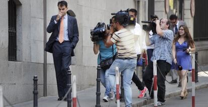 El juez Pablo Ruz a su llegada a la Audiencia Nacional este lunes