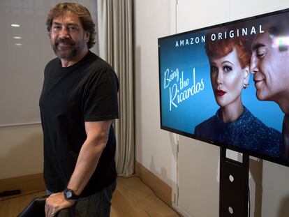 El actor Javier Bardem, este martes en una rueda de prensa en Madrid.