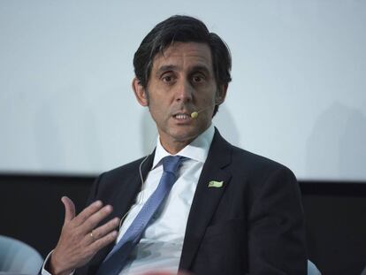 El presidente de Telefónica, José María Álvarez-Pallete, ayer en Brasil. 