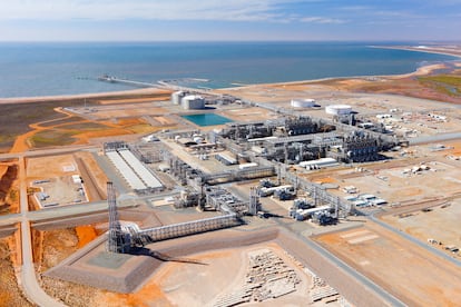 Planta de gas natural licuado de Chevron en la costa occidental de Australia.