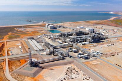 Planta de gas natural licuado de Chevron en la costa occidental de Australia.